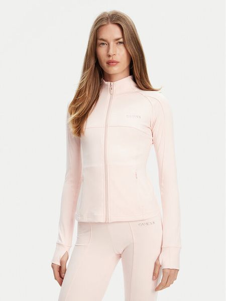 Guess Bluza V5RP17 KCD02 Różowy Regular Fit. Czerwone bluzy Guess, s, z aplikacjami, z syntetyku, bez kaptura. Za 279.99 zł.