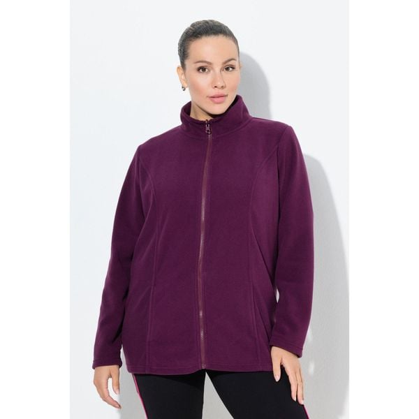 Damskie Bluza polarowa system modułowy do wpinania z recyklingu. Czerwone bluzy bez kaptura Ulla Popken, plus size, bez wzorów, z materiału. Za 199.99 zł.