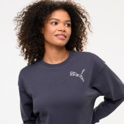 Bluza damska Puma Gym & Pilates. Szare bluzy Puma, xl, bez wzorów, z bawełny, bez kaptura, na fitness i siłownię. Za 169.99 zł.