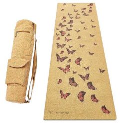 Zestaw mata do jogi z gumy i korka XXL 2,15 m + torba z korka - Motyle. Brązowe torby sportowe ACHAMANA, bez wzorów, z bawełny, na ramię, duże. Za 593.00 zł.