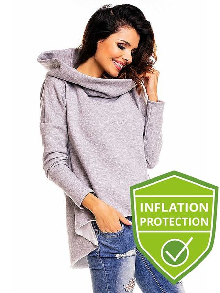 Awama Bluza w kolorze szarym rozmiar: S/M. Szare bluzy Awama, m, bez wzorów, bez kaptura. Za 83.62 zł.