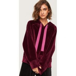 Bluza o aksamitnym wykończeniu - Fioletowy. Bluzy marki Reserved. W wyprzedaży za 69.99 zł.
