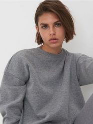 Bluza basic - szary. Szare bluzy bez kaptura Sinsay, l, bez wzorów, bez kaptura. Za 29.99 zł.