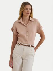 LAUREN RALPH LAUREN Koszula 200699152053 Różowy Relaxed Fit. Czerwone koszule Lauren Ralph Lauren, l, bez wzorów, ze lnu, bez kołnierzyka, bez ramiączek. Za 539.99 zł.
