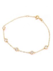 Revoni Złota bransoletka z cyrkoniami rozmiar: onesize. Żółte bransoletki Revoni, z cyrkonią, złote. Za 587.99 zł.