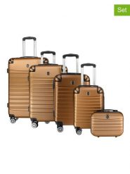 Canadian Peak 5-częściowy zestaw "Shockeak" w kolorze jasnobrązowym rozmiar: onesize. Brązowe walizki Canadian Peak. Za 543.99 zł.