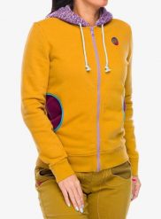 Bluza z kapturem damska E9 Bea. Żółte bluzy E9, l, z aplikacjami, z bawełny, bez ramiączek, z kapturem. Za 395.99 zł.