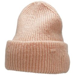 Czapka damska 4F łososiowy melanż, mieszanka akrylu i wełny. Czerwone czapki zimowe 4f, bez wzorów, z poliamidu, sportowe. Za 47.99 zł.