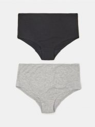 Bawełniane prążkowane bokserki 2 pack - wielobarwny. Bokserki damskie Sinsay, bez wzorów, z bawełny. Za 19.99 zł.