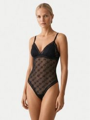 HUGO Body 50566811 Czarny. Czarne body i gorsety Hugo, bez wzorów, z syntetyku, bez ramiączek. Za 364.99 zł.