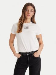 Tommy Jeans T-Shirt Party Flag DW0DW21965 Écru Regular Fit. T-shirty Tommy Jeans, m, bez wzorów, z bawełny, bez kołnierzyka, bez ramiączek. Za 219.99 zł.