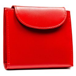 Niewielki portfel damski ze skóry naturalnej w czerwonym kolorze zamykany na zatrzask 4U Cavaldi N202-SCL-BL. Czerwone portfele 4U Cavaldi, bez wzorów, ze skóry. Za 69.99 zł.