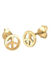 Elli Damskie kolczyki sztyfty Symbol Pokoju Trend w srebrze 925 Sterling Silver pozłacane Kolczyki 1 ct. Szare kolczyki Elli, pozłacane. Za 198.99 zł.