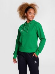 Damska bluza z kapturem Hummel Go 2.0. Zielone bluzy Hummel, xl, bez wzorów, z bawełny, z kapturem, na fitness i siłownię. Za 232.00 zł.