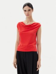 JDY Bluzka Ester 15351679 Czerwony Regular Fit. Czerwone bluzki JDY, m, bez wzorów, z syntetyku, bez kołnierzyka, bez ramiączek. Za 69.99 zł.