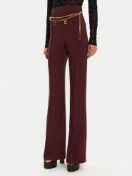 Elisabetta Franchi Spodnie materiałowe PA-T35-46E2 Bordowy Regular Fit. Czerwone spodnie materiałowe Elisabetta Franchi, bez wzorów, z materiału. Za 1,069.00 zł.