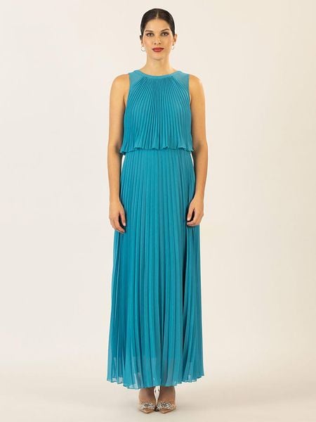 APART Sukienka w kolorze niebieskim rozmiar: 36. Niebieskie sukienki Apart, bez wzorów, bez kołnierzyka, bez ramiączek, maxi. Za 214.19 zł.