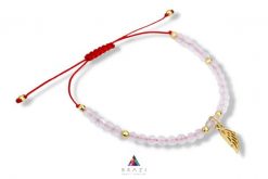 Bransoletka Szczęścia Kryształ Górski Zawieszka. Czerwone bransoletki Brazi druse jewelry, z kryształem, srebrne. Za 145.00 zł.