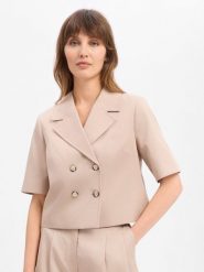 More & More Krótka marynarka Kobiety Lyocell beżowy|szary, 46. Brązowe marynarki i żakiety More & More, bez wzorów, z lyocellu, eleganckie, bez ramiączek. Za 429.95 zł.