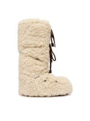 Moon Boot Śniegowce 80D1403070 Beżowy. Brązowe śniegowce Moon Boot, bez wzorów, z materiału, bez zapięcia. Za 1,499.00 zł.