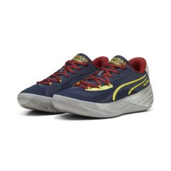 Buty do koszykówki All-Pro NITRO™ Polar Express PUMA. Czerwone buty do biegania Puma, na jesień, bez wzorów, z gumy, bez zapięcia, do biegania. Za 517.45 zł.