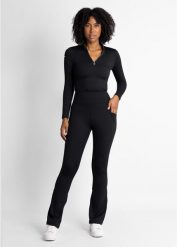 Damskie legginsy golfowe Ventura – Wysoki stan, modelujące, oddychające. Czarne legginsy FLAIRWAY GOLF, bez wzorów, z materiału. Za 255.00 zł.