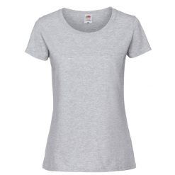 Koszulka Damska Iconic 195 Premium Heather T-shirt. Szare t-shirty fruit of the loom, s, bez wzorów, sportowe, bez kołnierzyka, bez ramiączek. Za 36.99 zł.