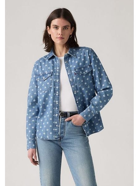 Levi's Koszula dżinsowa w kolorze niebieskim rozmiar: S. Niebieskie koszule Levi's, s, bez wzorów, z bawełny, bez kołnierzyka, bez ramiączek. Za 161.34 zł.