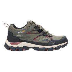 Damskie buty do chodzenia Holcombe III Low. Zielone buty trekkingowe Regatta, z materiału, bez zapięcia. Za 286.00 zł.