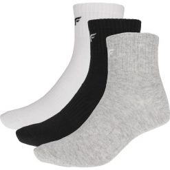 Skarpetki damskie (3 pary) SOD302A - biały+głęboka czerń+średni szary melanż. Skarpetki marki 4f. Za 34.99 zł.
