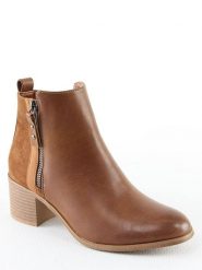 Sixth Sens Botki w kolorze brązowym rozmiar: 38. Brązowe botki Sixth Sens, bez wzorów, z materiału, eleganckie, bez obcasa, bez zapięcia. Za 133.08 zł.