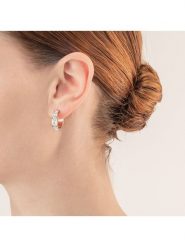 COEUR DE LION Kolczyki-półkreole z kryształami rozmiar: onesize. Szare kolczyki COEUR DE LION, z kryształem, ze stali. Za 206.91 zł.