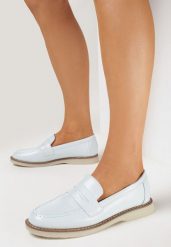 Niebieskie Eleganckie Mokasyny z Paskiem z Wycięciem Omnivena. Niebieskie mokasyny Born2be, bez wzorów. W wyprzedaży za 76.49 zł.