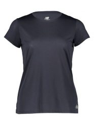 New Balance Koszulka "Core" w kolorze granatowym do biegania rozmiar: M. Niebieskie t-shirty sportowe New Balance, m, bez wzorów, z materiału, bez ramiączek, do biegania. Za 96.83 zł.