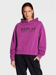 Replay Bluza W3711C.000.23358P Fioletowy Regular Fit. Fioletowe bluzy Replay, xl, bez wzorów, z bawełny, bez kaptura. Za 499.99 zł.