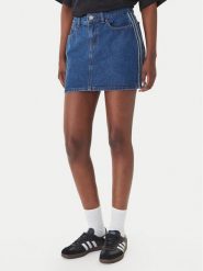 Adidas Spódnica jeansowa 3-Stripes KD2901 Niebieski Regular Fit. Niebieskie spódnice adidas, bez wzorów, z bawełny. Za 279.99 zł.