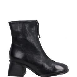 BOTKI DAMSKIE JESSY07 DAV NERO. Botki Venezia, bez wzorów, ze skóry, bez obcasa, bez zapięcia. Za 379.00 zł.