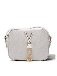 Valentino Torebka Divina VBS1R409G Szary. Szare listonoszki Valentino, bez wzorów, ze skóry, bez dodatków. Za 189.99 zł.