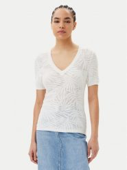 Morgan Sweter 251-MPALM Biały Regular Fit. Białe swetry Morgan, s, bez wzorów, z syntetyku, bez ramiączek. Za 139.99 zł.
