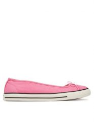 Converse Baleriny Chuck Taylor All Star Dainty Ballerina A16212C Różowy. Czerwone baleriny Converse, bez wzorów, z materiału, retro, bez obcasa, bez zapięcia. Za 189.99 zł.