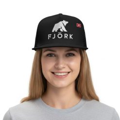 Czapka Trucker Fjork. Niebieskie czapki z daszkiem FJORK MERINO, na lato, bez wzorów, z bawełny, eleganckie. Za 129.00 zł.