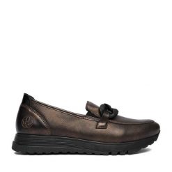 Mokasyny Rieker. Brązowe mokasyny Rieker, bez wzorów. Za 379.99 zł.