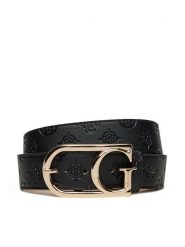 Guess Pasek Damski BW9227 P5235 Czarny. Czarne paski Guess, z aplikacjami, ze skóry. Za 179.99 zł.