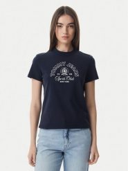 Tommy Jeans T-Shirt Heritage Logo DW0DW22816 Granatowy Regular Fit. Niebieskie t-shirty Tommy Jeans, m, bez wzorów, z bawełny, bez kołnierzyka, bez ramiączek. Za 189.99 zł.