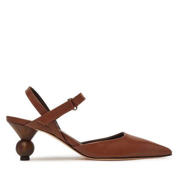 Czółenka Weekend Max Mara. Brązowe czółenka Weekend Max Mara, bez wzorów, bez obcasa, bez zapięcia. Za 899.99 zł.