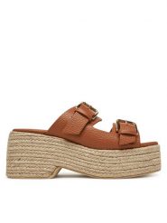 Pollini Espadryle SA28268I0MTD0230 Brązowy. Brązowe espadryle Pollini, bez wzorów, ze skóry, bez obcasa. Za 1,109.00 zł.