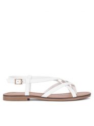 JENNY Sandały DEMI WS250723-4 Biały. Białe sandały Jenny, bez wzorów, z syntetyku, bez obcasa, na płaskiej podeszwie, bez zapięcia. Za 79.99 zł.