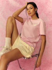 4F T-shirt relaxed z nadrukiem damski - różowy XXL. Czerwone t-shirty 4f, xxl, bez wzorów, z bawełny, bez kołnierzyka, bez ramiączek. Za 69.99 zł.