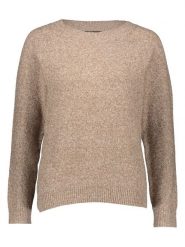 Vero Moda Sweter w kolorze jasnobrązowym rozmiar: M. Brązowe swetry Vero Moda, m, bez wzorów, ze splotem, bez ramiączek. Za 52.55 zł.