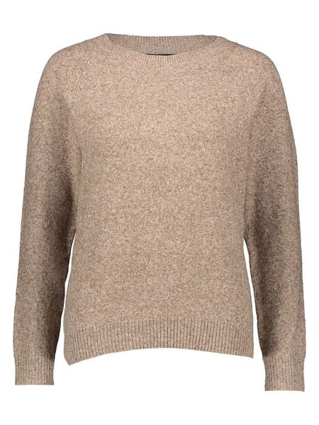 Vero Moda Sweter w kolorze jasnobrązowym rozmiar: M. Brązowe swetry Vero Moda, m, bez wzorów, ze splotem, bez ramiączek. Za 52.55 zł.